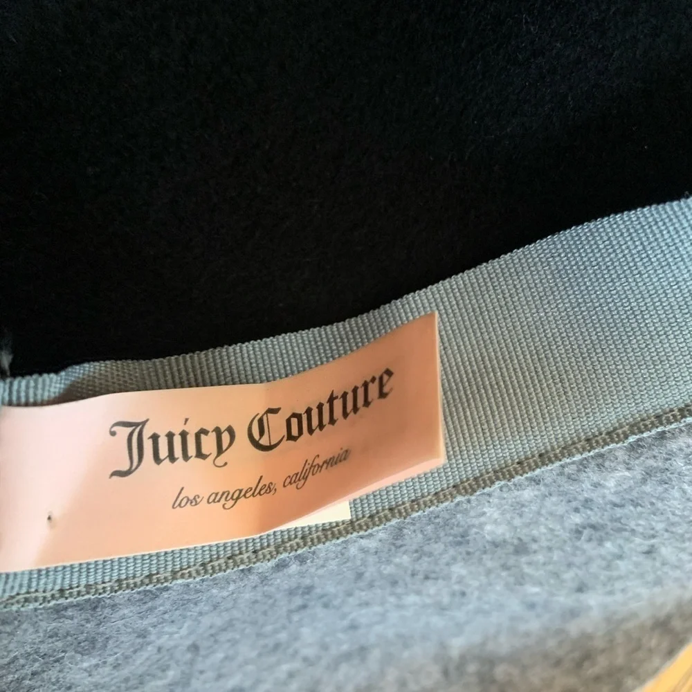 Juicy Couture wool hat embellished hat red black gray 100% wool womens